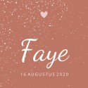 Geboortekaartje Faye voor
