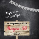 Uitnodiging Marjon 50 jaar voor