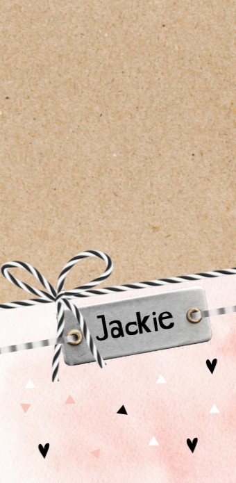 Geboortekaartje Jackie voor
