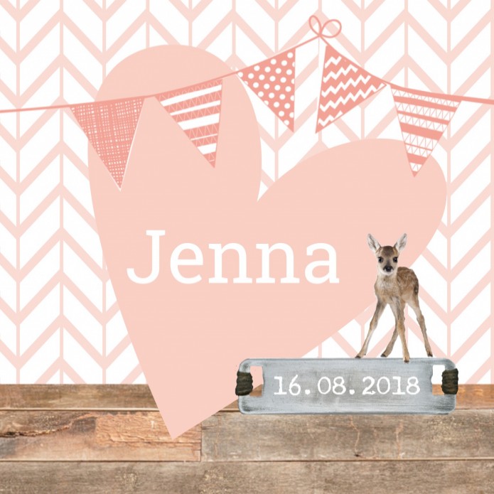Geboortekaartje Jenna voor