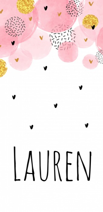 Geboortekaartje Lauren voor