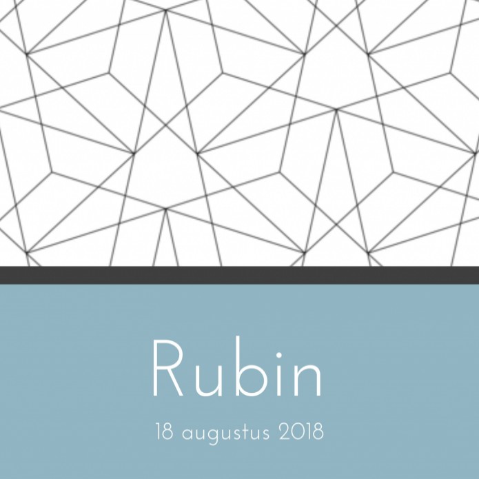Geboortekaartje Rubin voor
