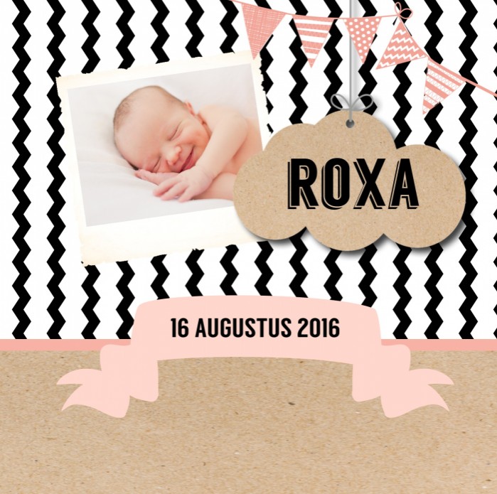Geboortekaartje Roxa voor