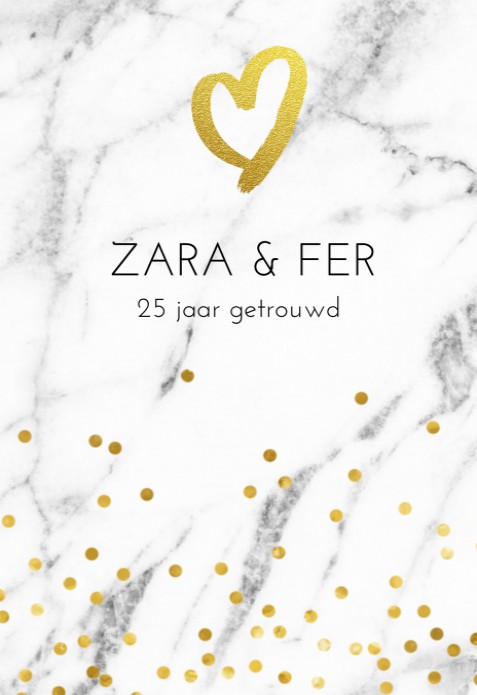 Jubileumkaart Zara en Fer voor