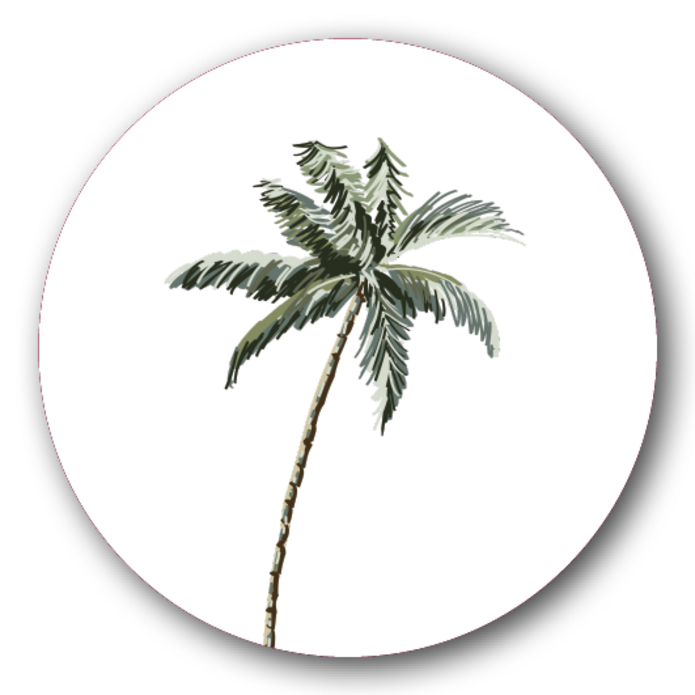 Sluitsticker palmboom voor