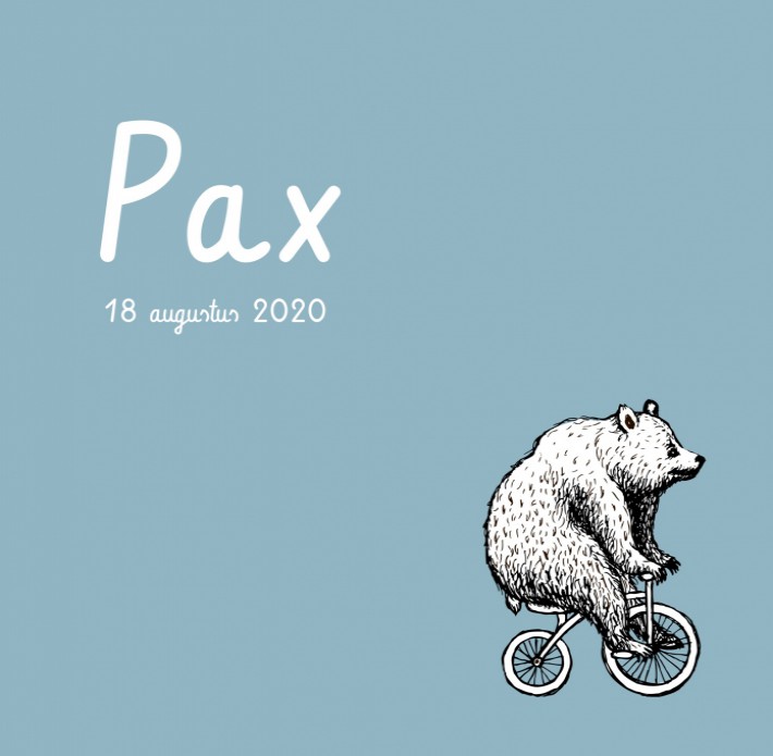Geboortekaartje Pax voor