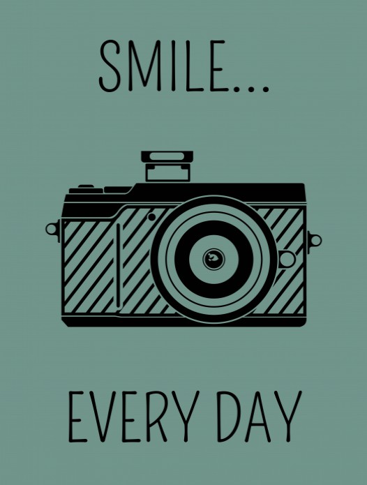 Poster Smile every day 30x40 voor