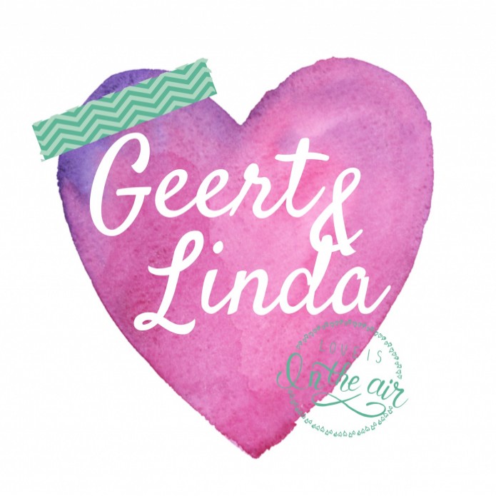 Trouwkaart Geert en Linda voor