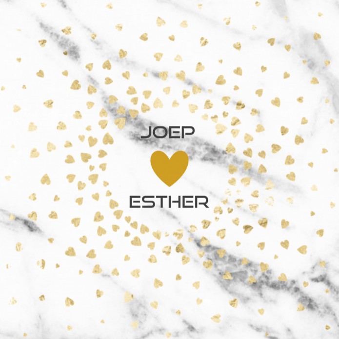 Trouwkaart Joep en Esther | F O L I E voor