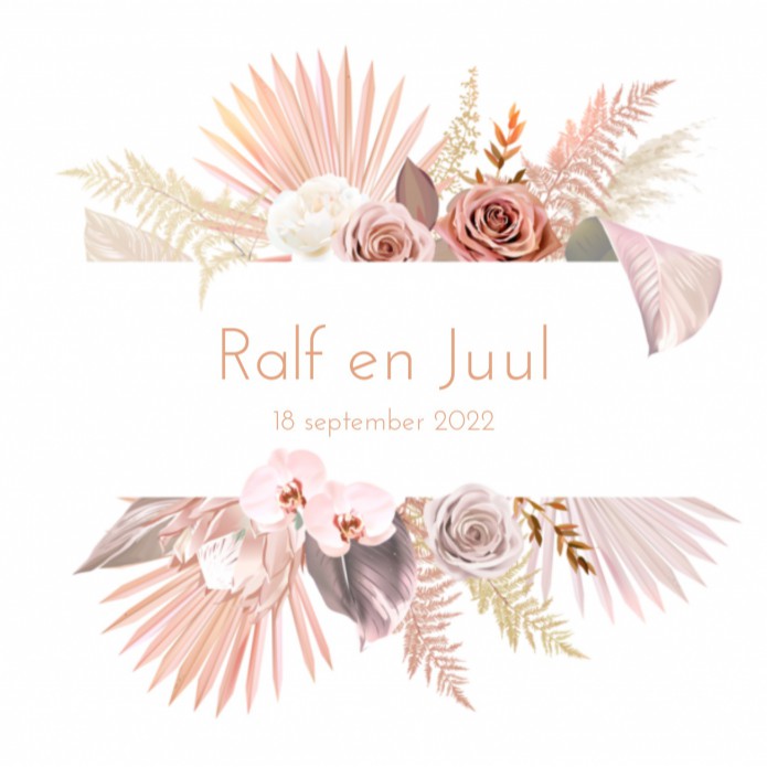 Trouwkaart Ralf en Juul | F O L I E voor