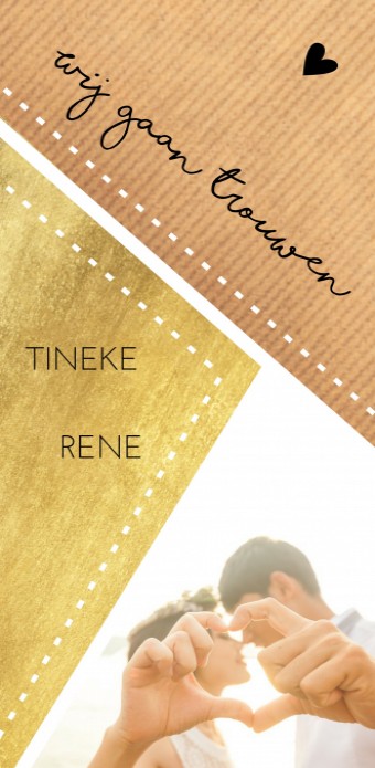 Trouwkaart Rene en Tineke voor