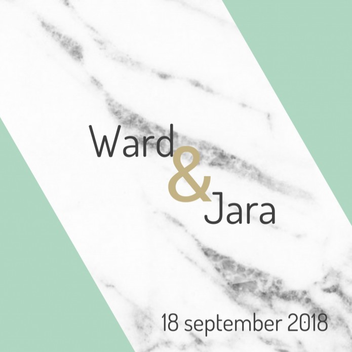 Trouwkaart Ward en Jara voor