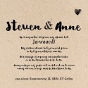 Trouwkaart Steven en Anne binnen