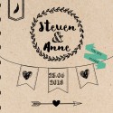 Trouwkaart Steven en Anne voor