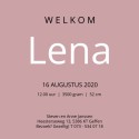 Geboortekaartje Lena binnen