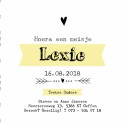 Geboortekaartje Lexie binnen