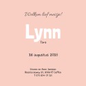 Geboortekaartje Lynn binnen