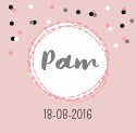 Geboortekaartje Pam voor