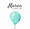 Geboortekaartje Maren voor