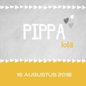 Geboortekaartje Pippa voor