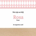 Geboortekaartje Rosa binnen