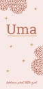 Geboortekaartje Uma voor