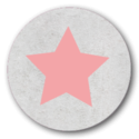 Sluitsticker ster roze voor