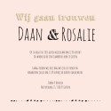 Trouwkaart Daan en Rosalie binnen