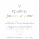 Trouwkaart Jochem en Irene binnen