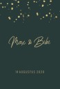 Trouwkaart Max en Bibi voor