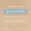 Trouwkaart Rick en Steffie binnen