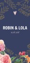 Trouwkaart Robin en Lola voor